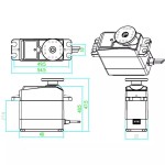 Dsservo Daseng Factory Brand Digital and Waterproof Steering Gear DS3218Mg and DS3225Mg Made of Plastic